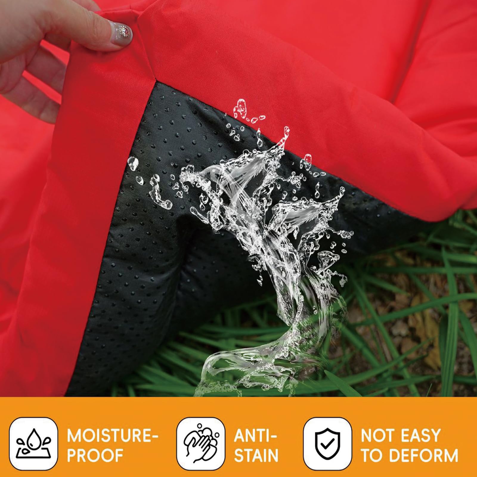 Tejido impermeable YOFANG protege contra lluvia y humedad.