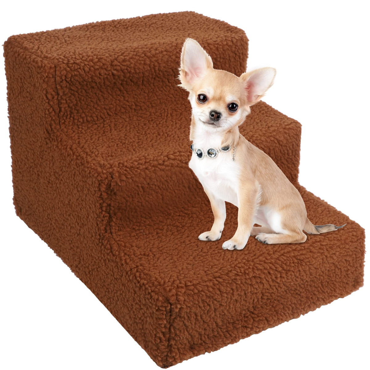 YOFIT Doggy Steps: escalones 3 pasos antideslizantes para mascotas pequeñas.