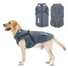 Chaleco Yoheueoa para perro frente cálido, ideal para paseos en clima frío.