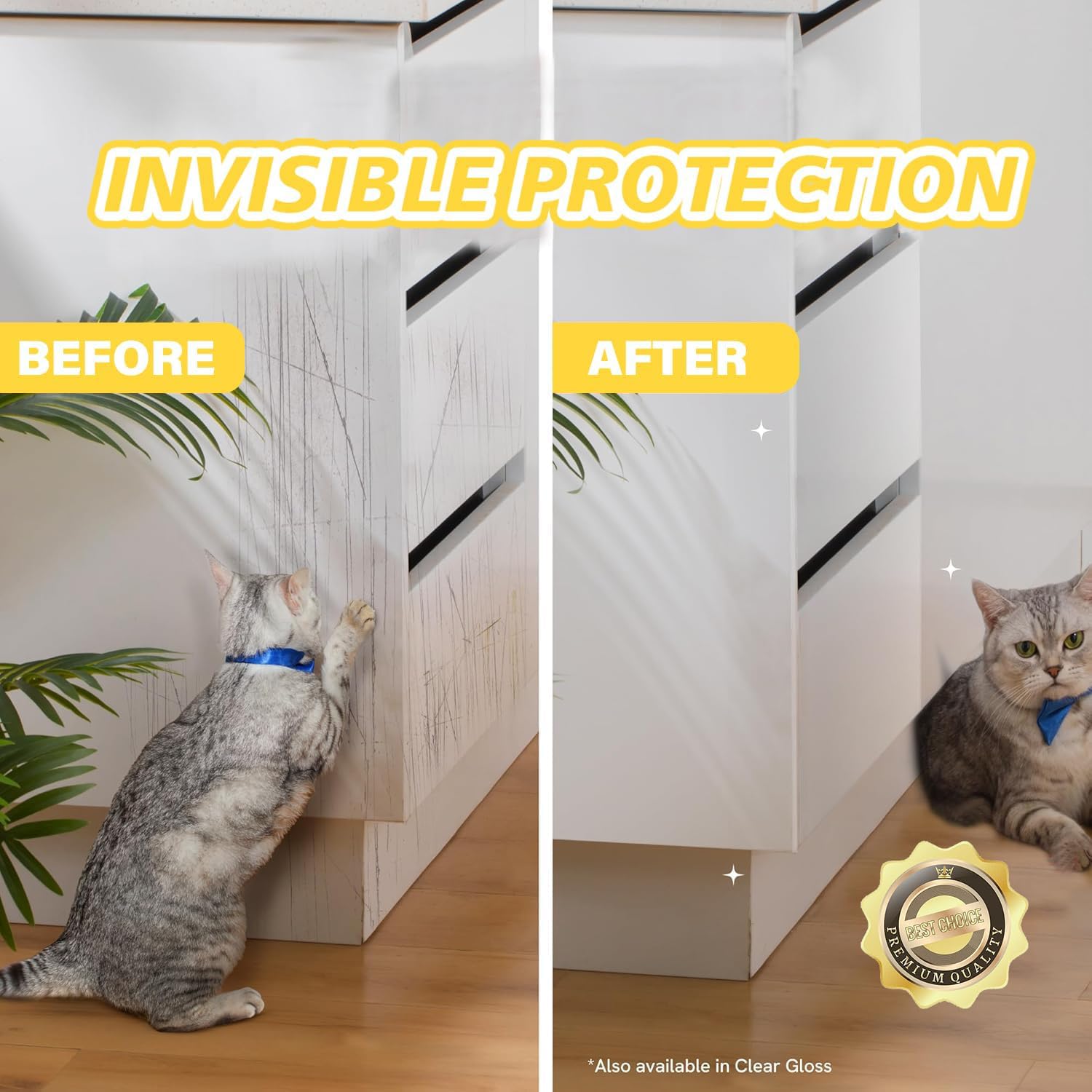 Protector curvado Yongjoy flexible en vinilo para muebles.
