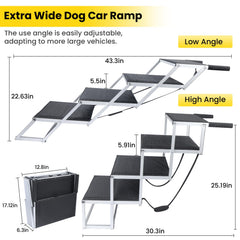 Yookesen escalera para perro grande plegable, almacenamiento fácil en coche.