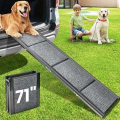 Rampa para perros YOOKESEN de 71 pulgadas facilita subir al coche.