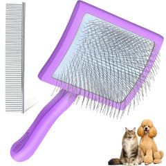 Cepillo slicker de YOPETAYU con puntas de 1 pulgada y mango de madera para grooming cómodo