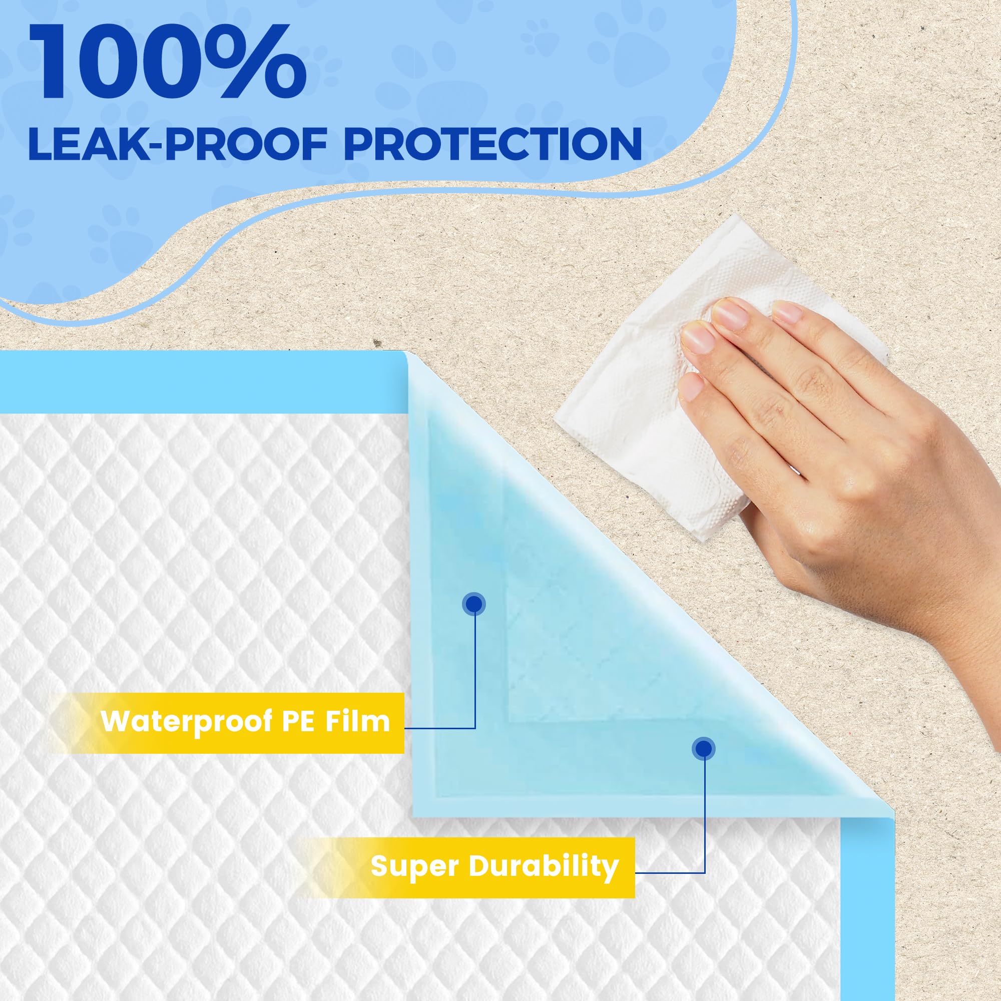 Pad YOPETKI con secado rápido y protección de filtraciones