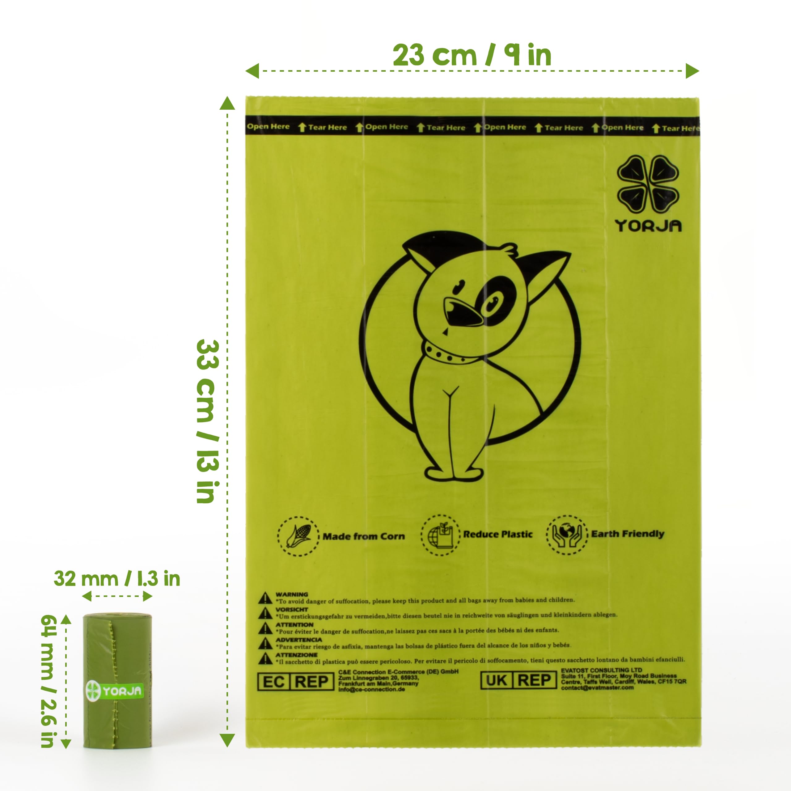 Núcleo y empaque de papel de Yorja para un diseño ecológico.