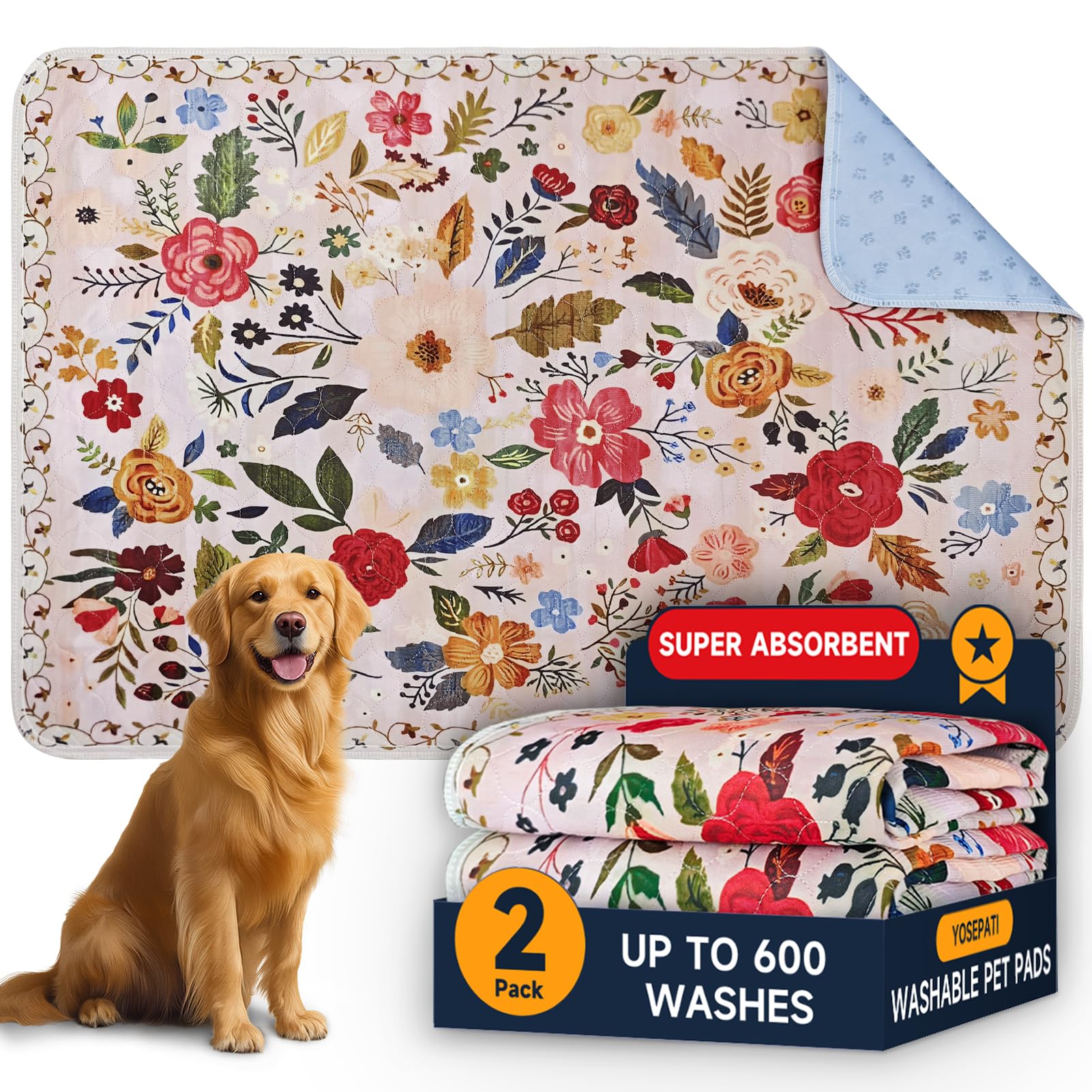 YOSEPATI capa de 4 capas con absorción para perros, protección de suelos.