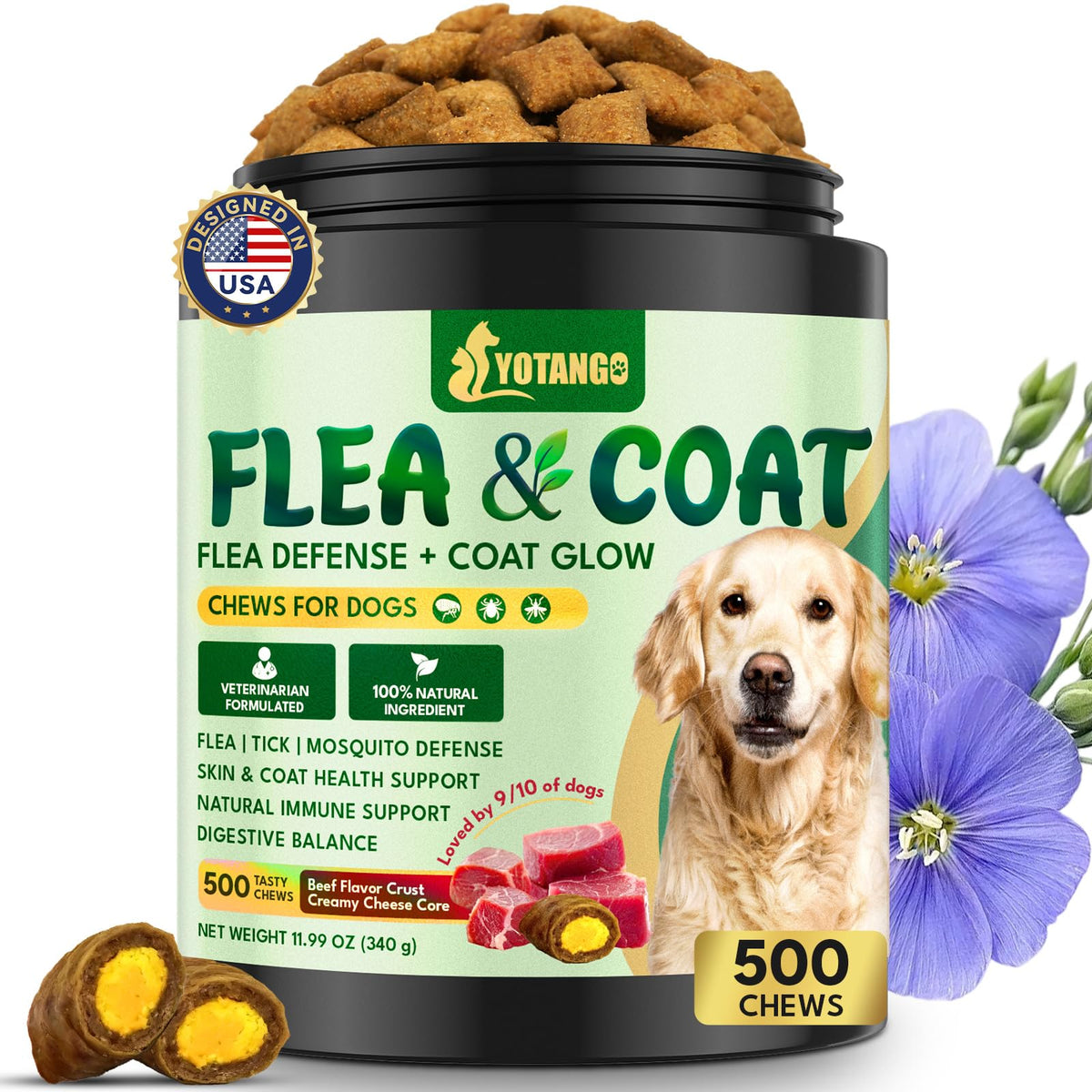 YOTANGO Premasticos para perros en empaque práctico para la rutina diaria