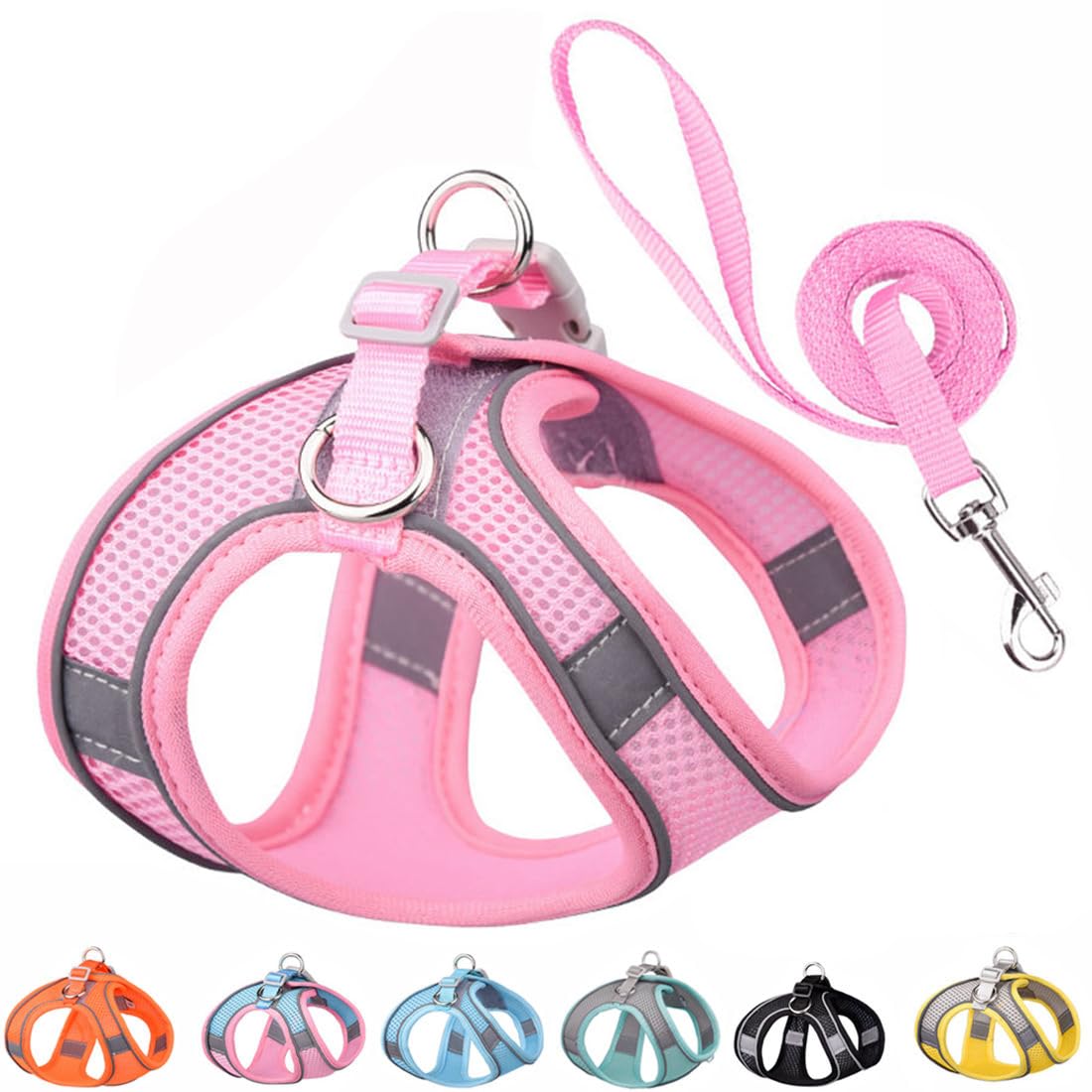 YOUALSO arnés XS rosa con malla transpirable para paseos frescos