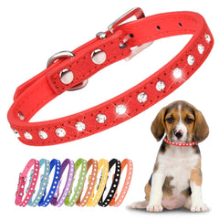 YOUALSO collar de perro con cristales rojos para brillo duradero