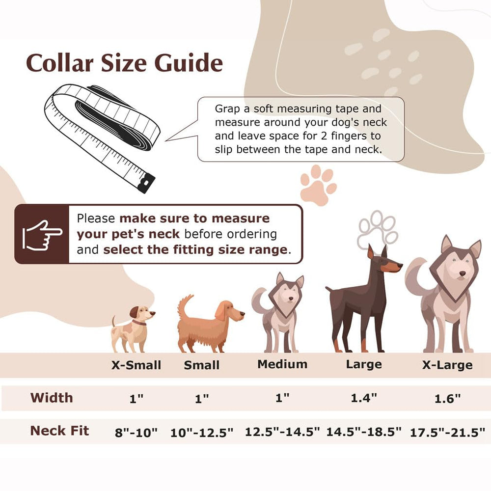 YOUALSO collar de perro textura faux cuero marrón, uso prolongado cómodo