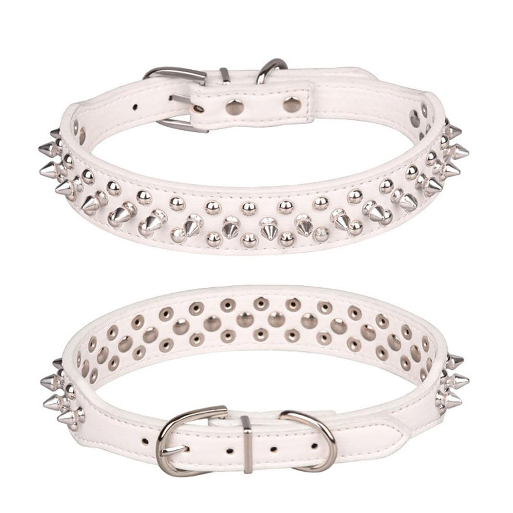 YOUALSO collar PU cuero con remaches, suave y seguro