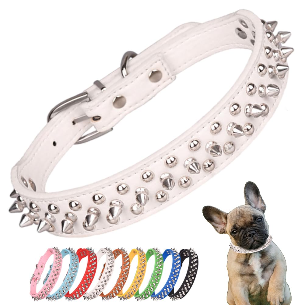 YOUALSO collar con púas de hongo y remaches, cómodo para paseos diarios