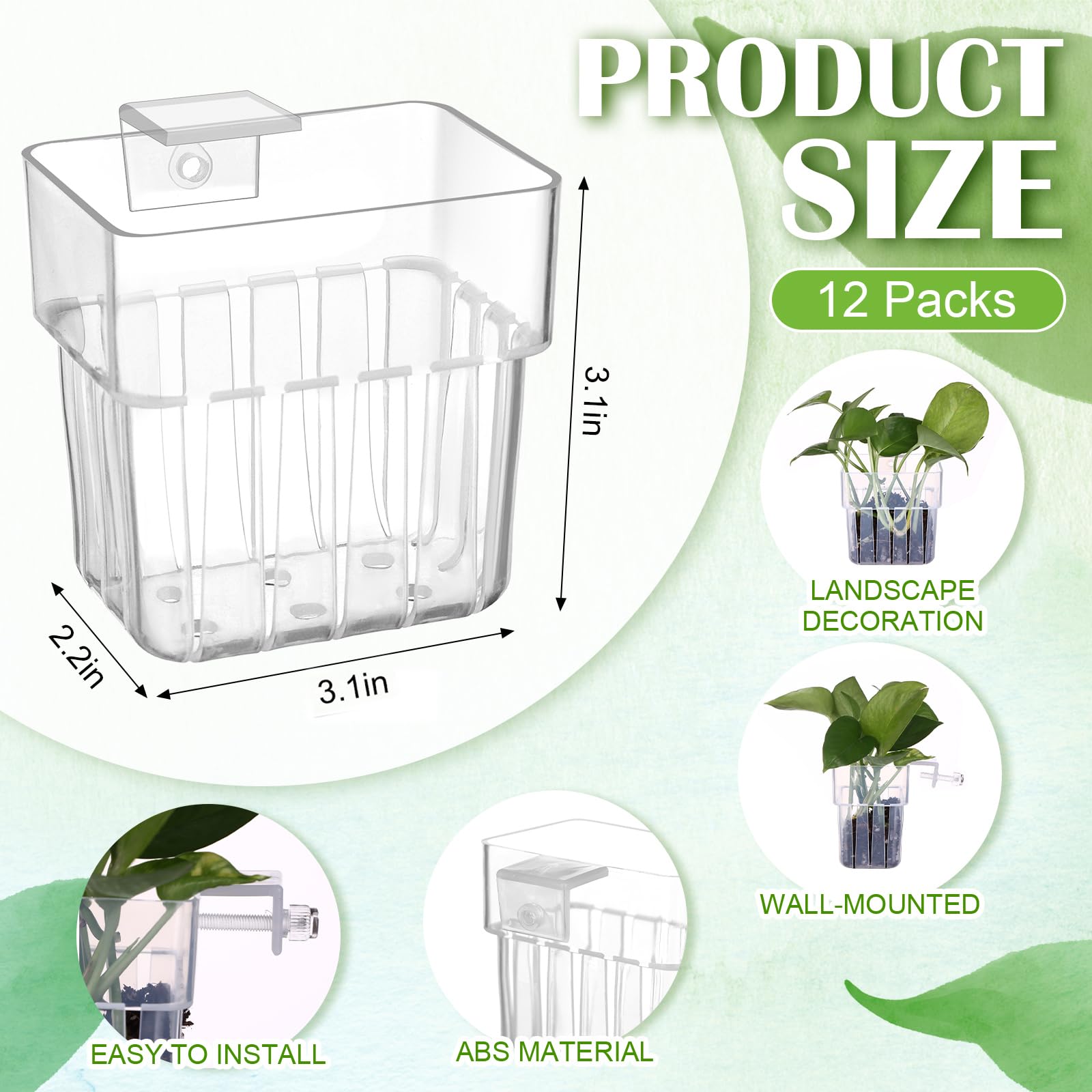 Youdaju copa planta acuario con agujeros para un cultivo acuático sano