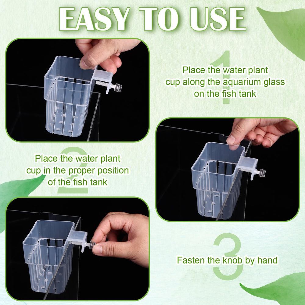 Youdaju soporte plantas acuario ABS transparente para un montaje estable