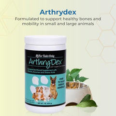 Etiqueta de Arthrydex con ingredientes clave para mascotas