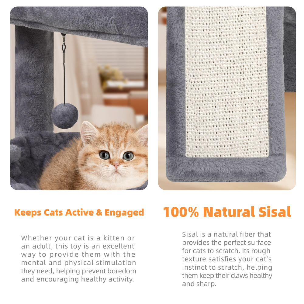 YOUPETSER arbol gatos montaje-facil duradero para casa