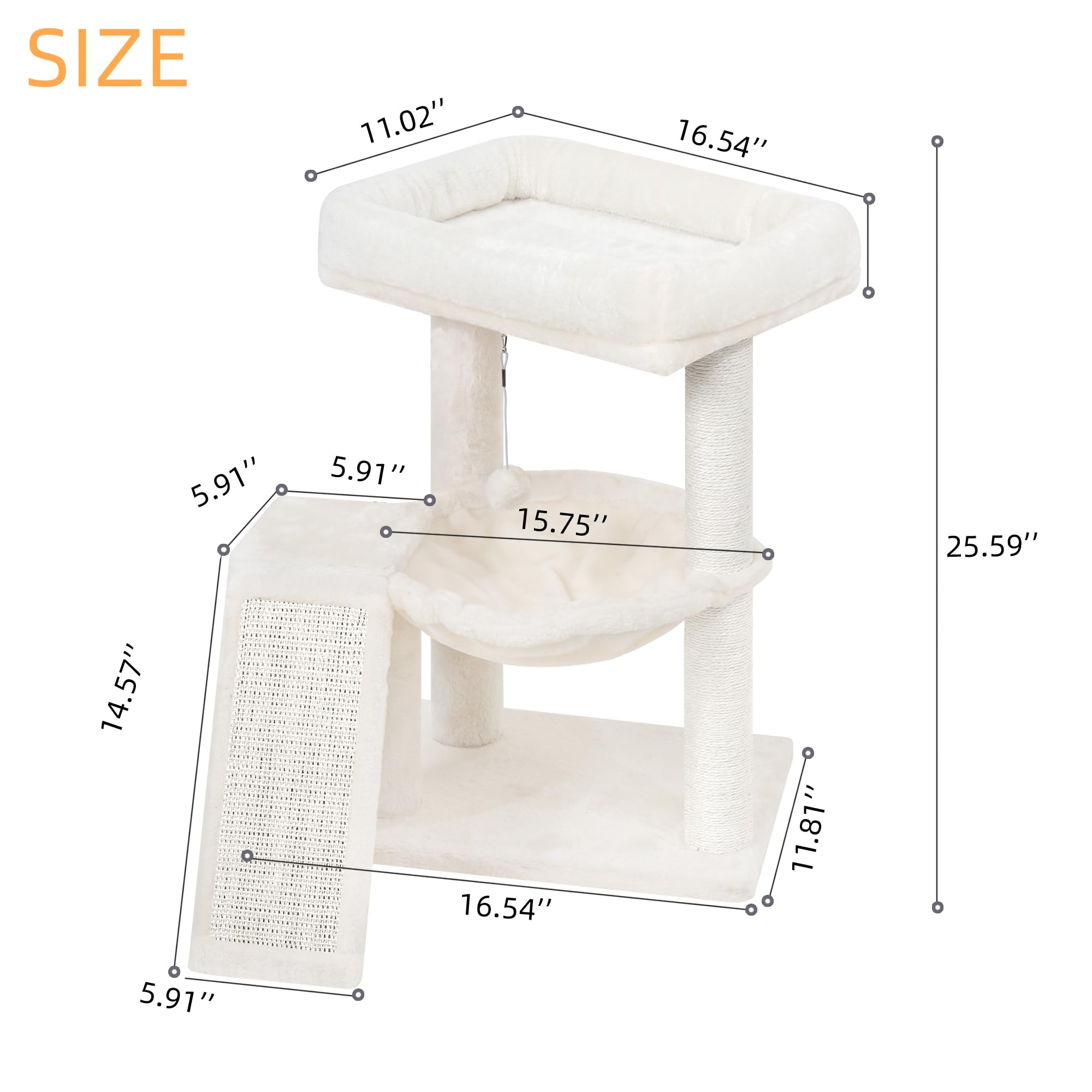 YOUPETSER torre-gatos con tabla arañada aporta estabilidad y protección de muebles.