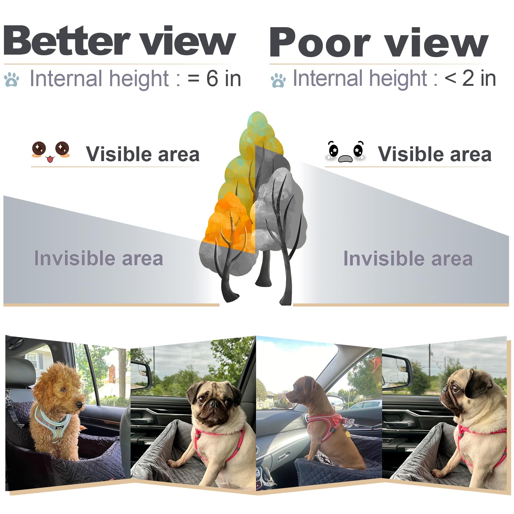 Youvee asiento elevador para perro, práctico bolsillo de almacenamiento incluido
