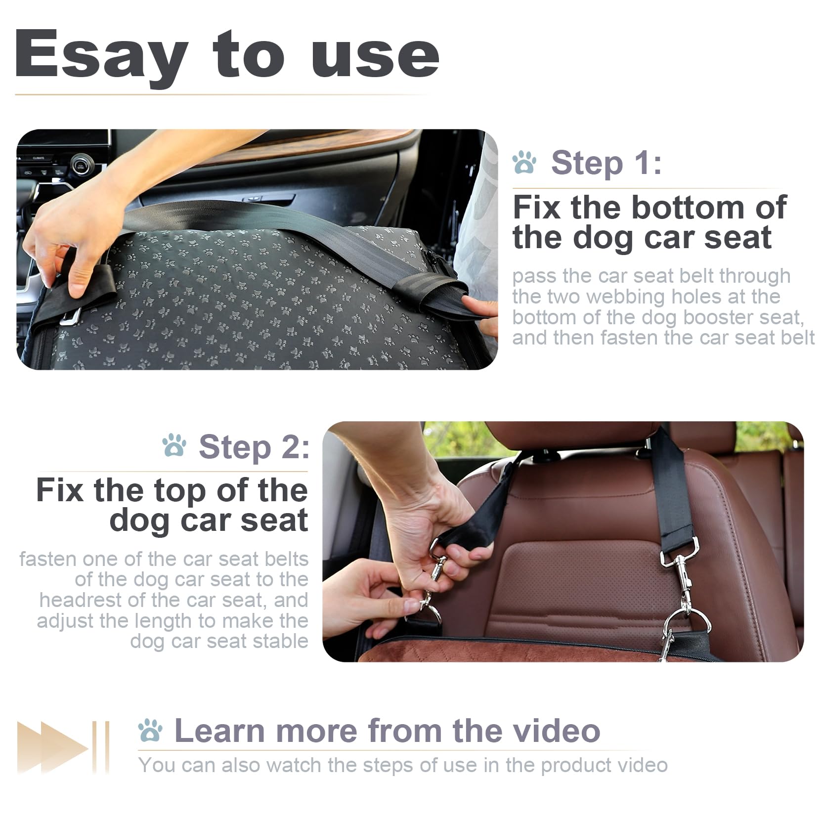 Youvee asiento elevador para perro, funda lavable para limpieza rápida