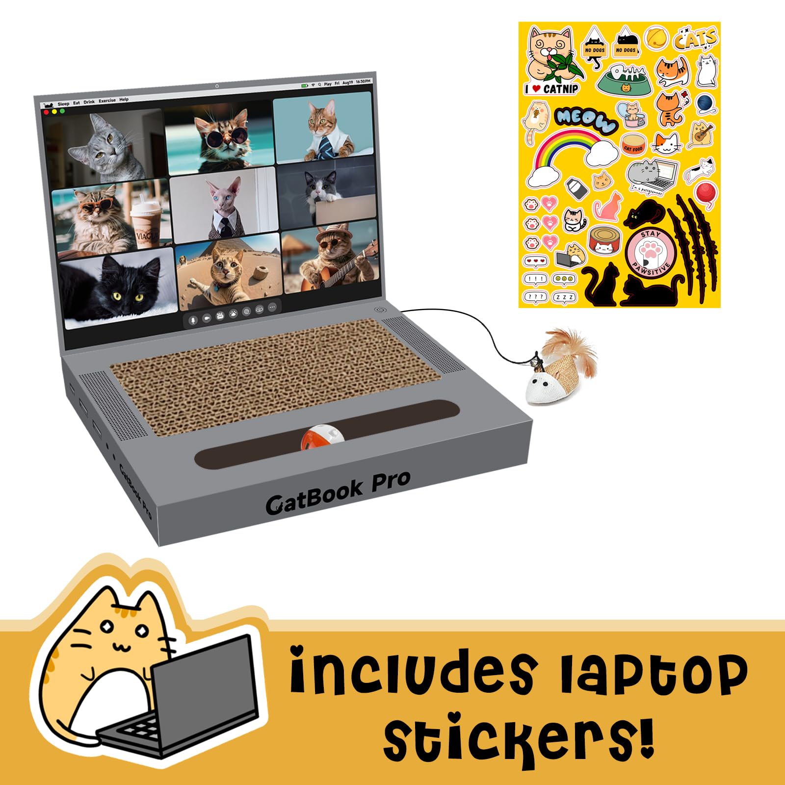 YOUXIFUN raton-sonoro incluido, estímulo interactivo que captura la curiosidad felina.