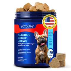 YoYoBay: envase de gomitas para alergias caninas, 180 unidades.