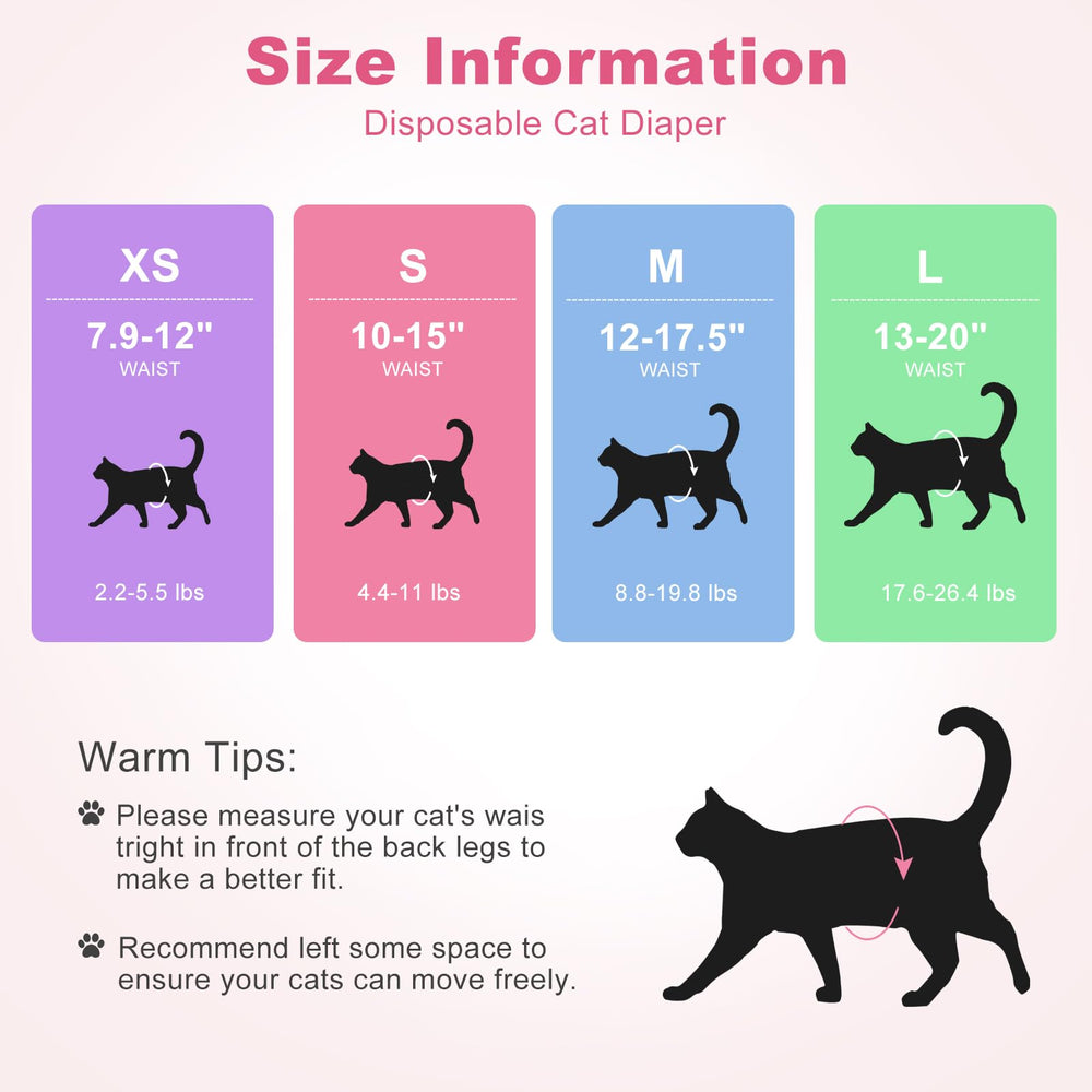 Pañales desechables Ypfyed para gatos, higiene rápida y sin complicaciones.