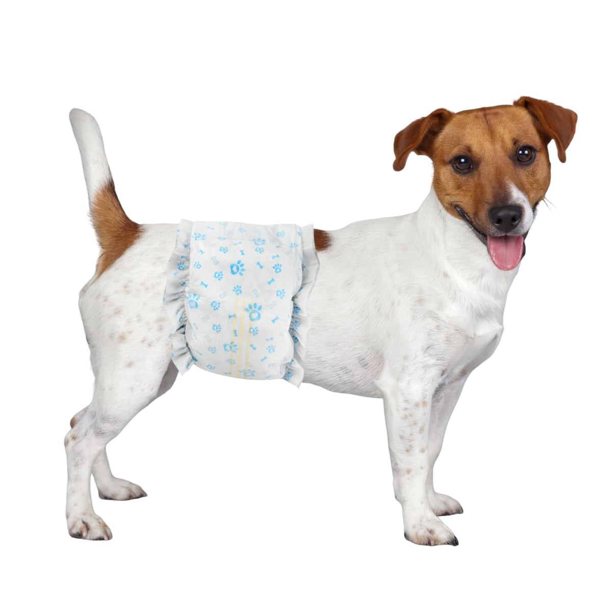 Pañales Ypfyed para perro macho con ajuste seguro para evitar fugas.