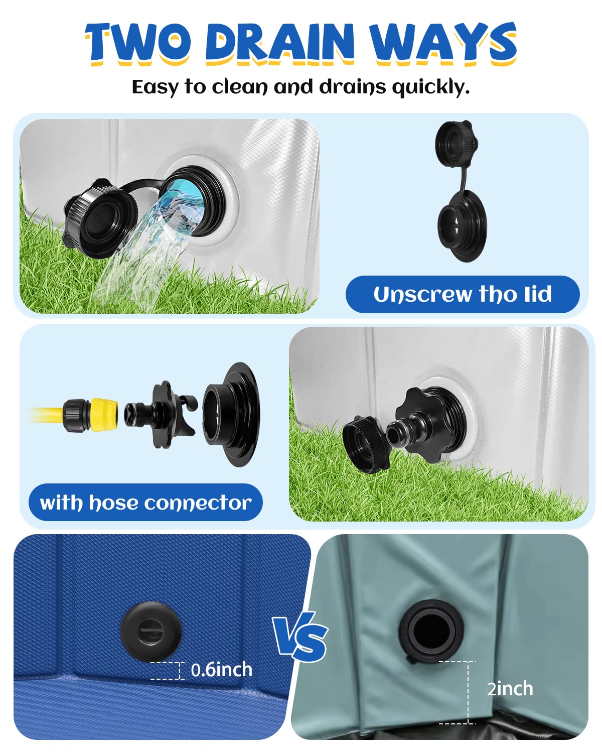 YSJILIDE piscina para perros base suave, superficie cómoda para jugar