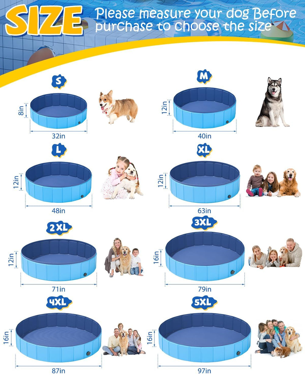 Piscina plegable YSJILIDE para perros medianos, montaje sencillo.