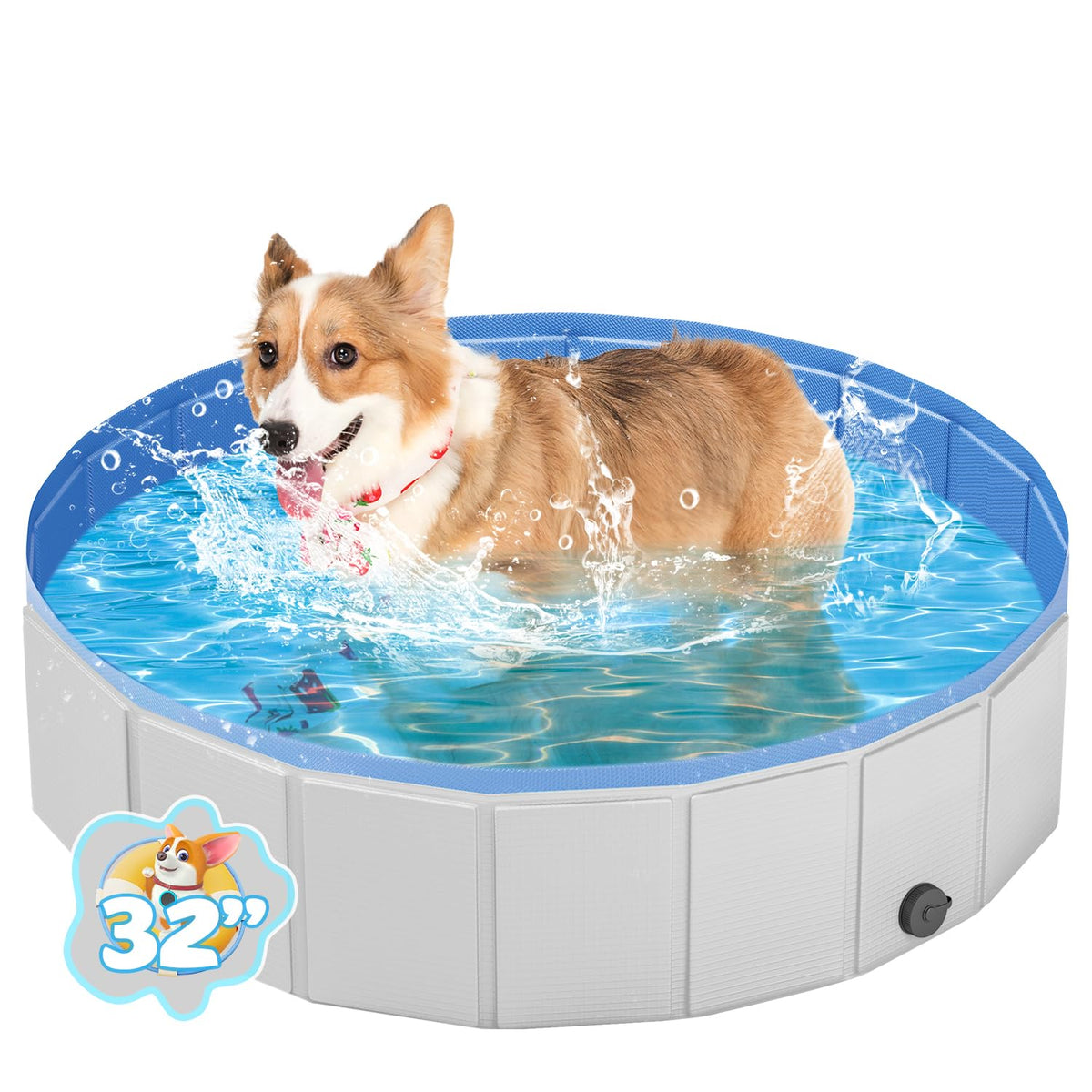 YSJILIDE piscina para perros portátil, ideal para baño cómodo en el patio