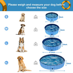 YSJILIDE piscina para perros plegable con bolsa de transporte incluida.