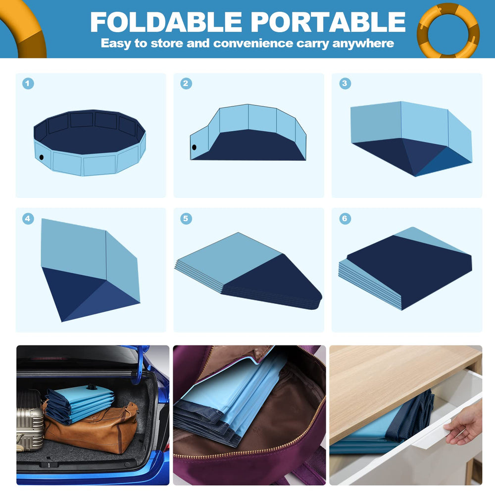 YSJILIDE piscina para perros resistente con 3 capas para durabilidad.