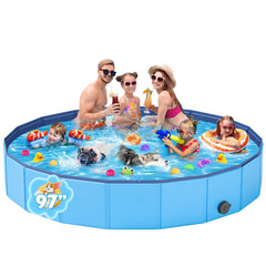 YSJILIDE piscina plegable para perros azul 97 ideal para uso en exterior