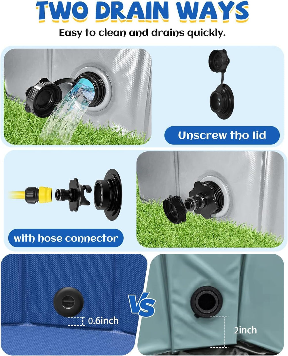 Piscina YSJILIDE de PVC resistente para perros, ideal para uso exterior