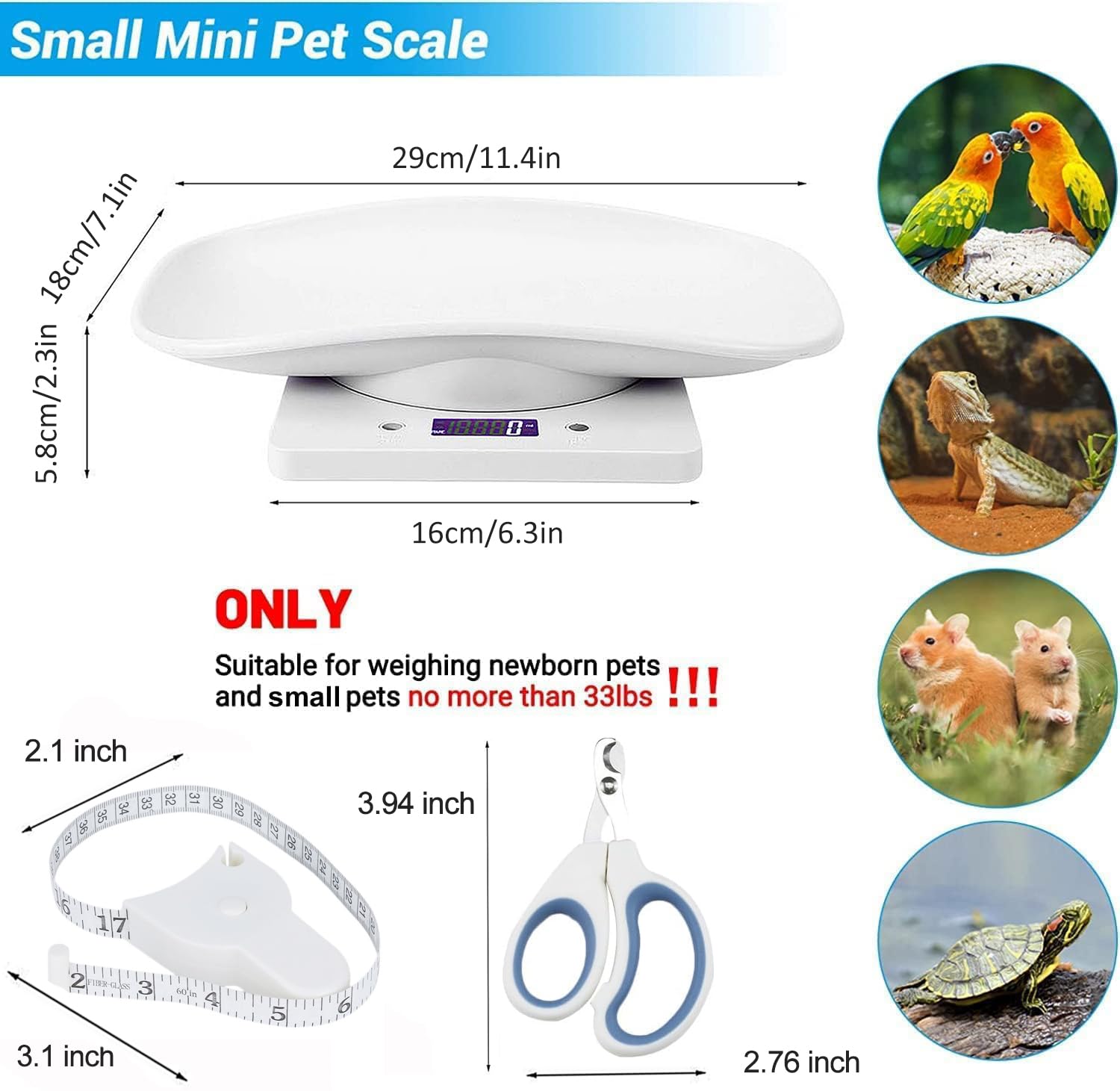 YTCYKJ balanza para pesaje de gatos y perros pequeños, fácil de usar.