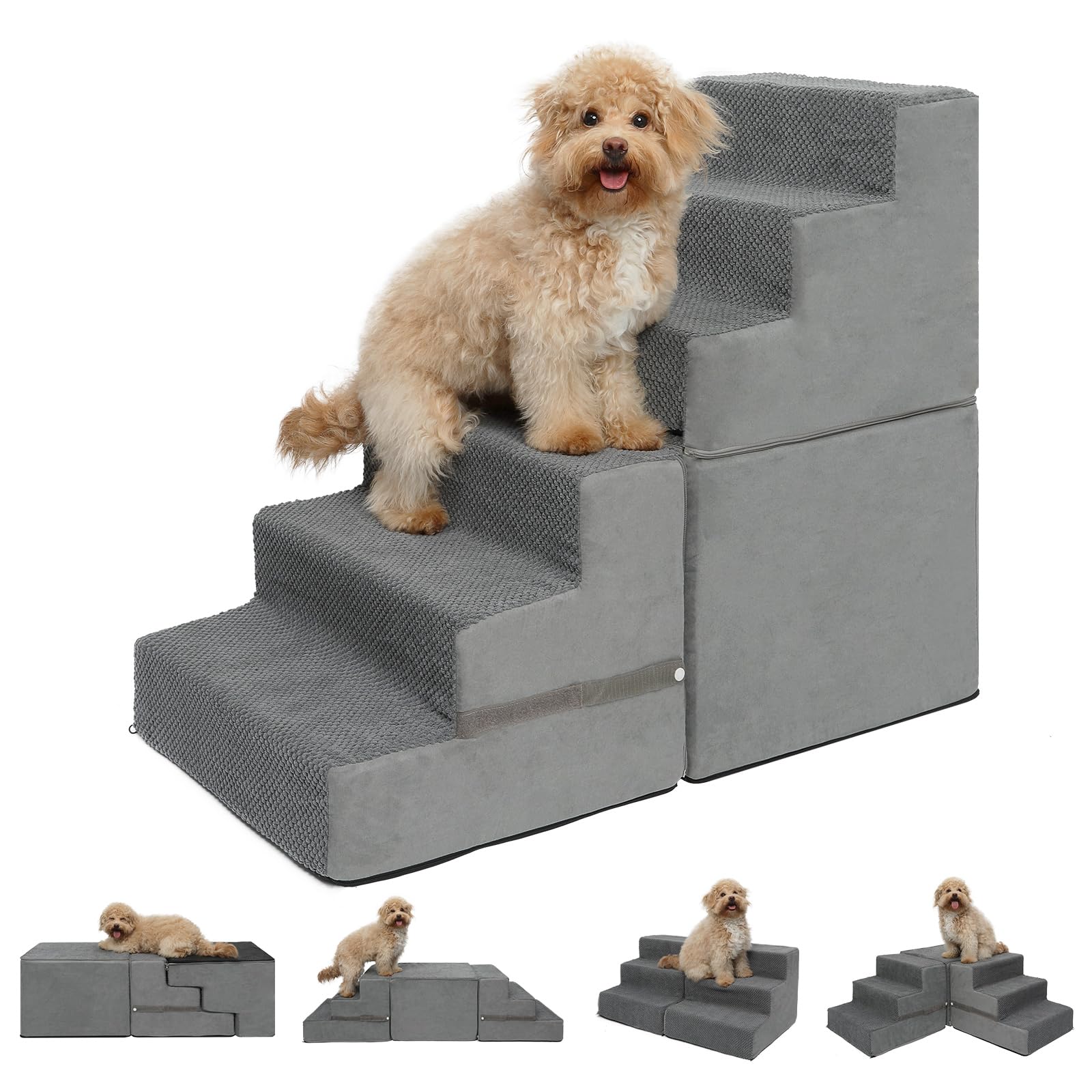 Escalera para perros YU YUSING, 6 peldaños, ideales para subir a camas altas.