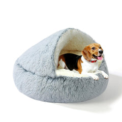 Cama cueva YUDANSI para perros medianos, refugio cálido y seguro.