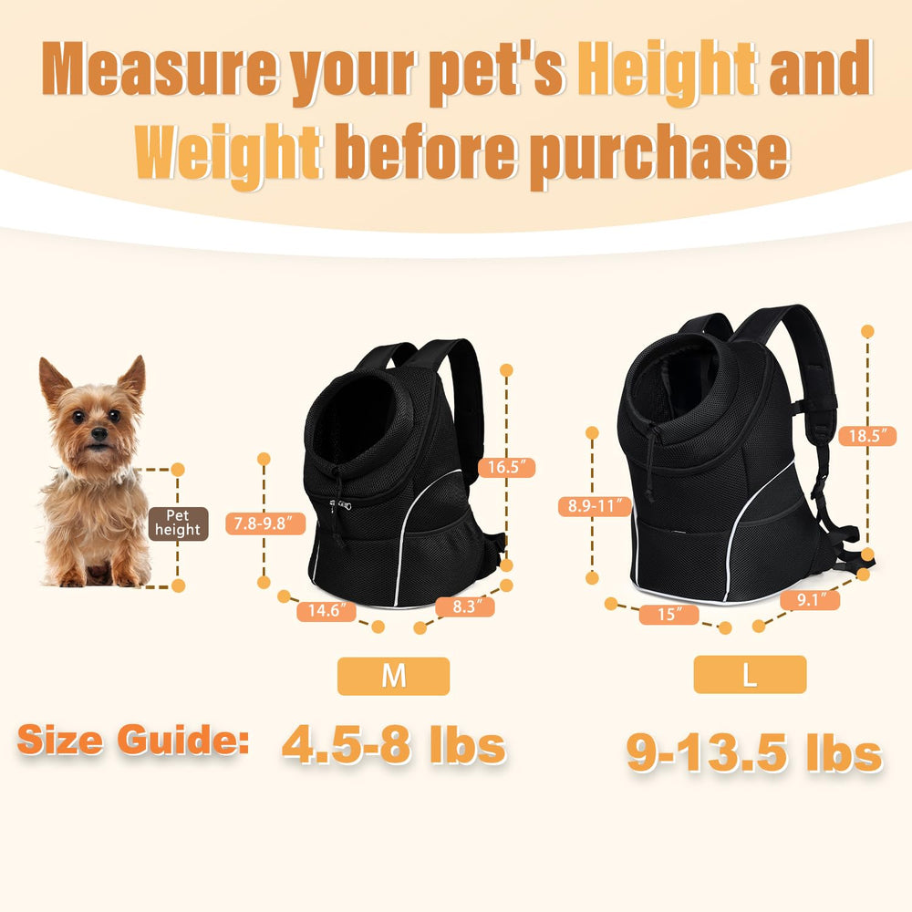 YUDODO transportín frontal ajustable para diferentes tamaños de mascotas