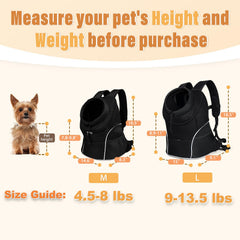 YUDODO transportín frontal ajustable para diferentes tamaños de mascotas
