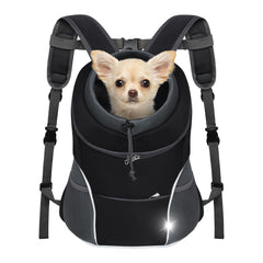 Mochila frontal YUDODO para perro, vista frontal, cómodo y seguro para paseos