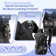 YUDODO mochila frontal ergonómica para perro pequeño durante caminatas.