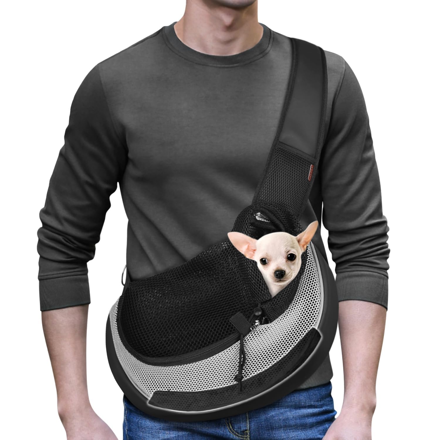 yudodo porta-mascotas bandolera, ideal para paseos en parque y tienda