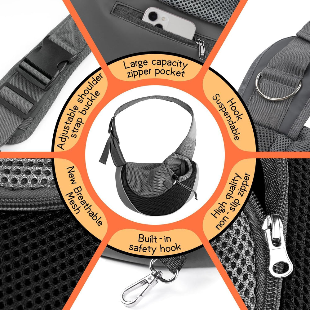 Portador bandolera YUDODO con malla transpirable para uso cómodo.