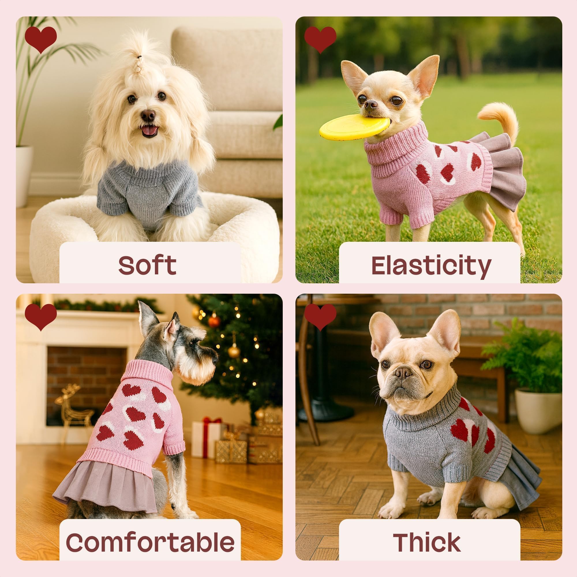 YUDODO Suéter para razas pequeñas, ideal para chihuahua.