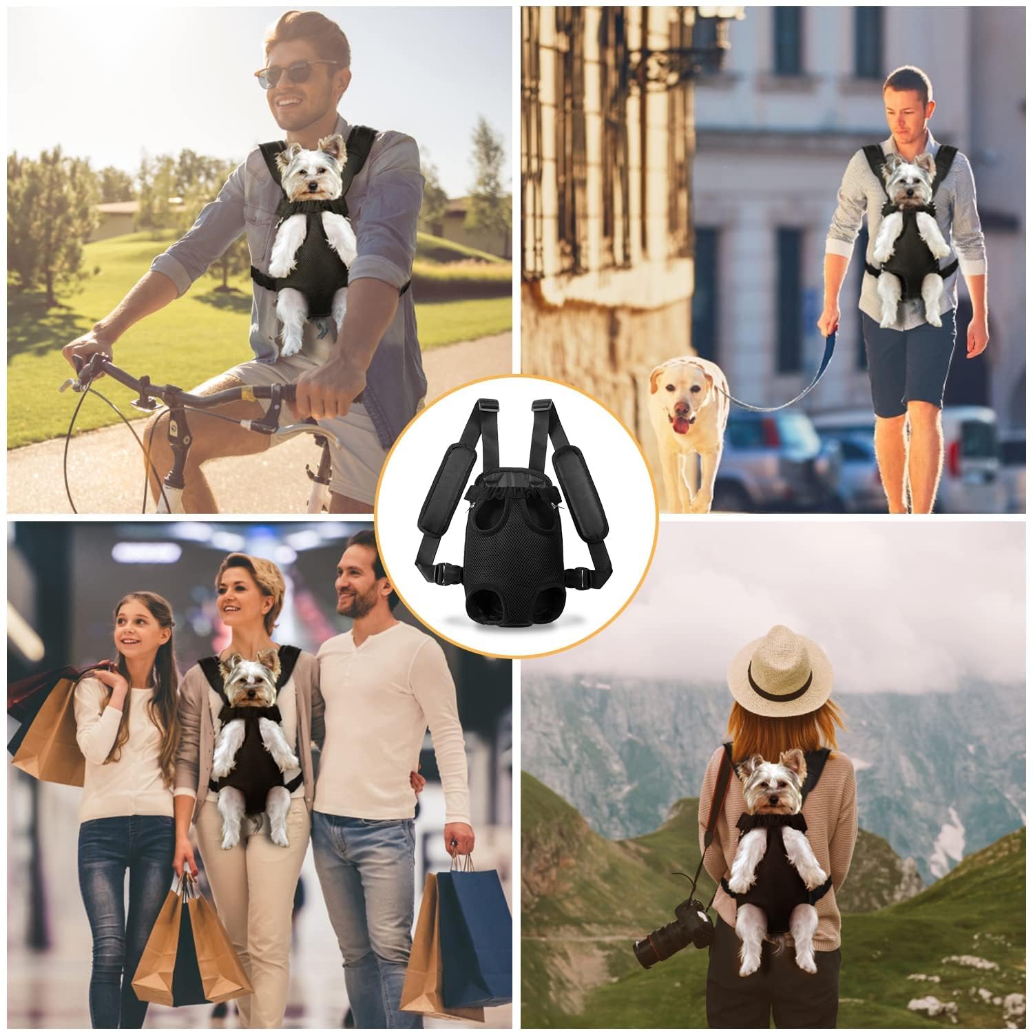 Uso para viajar con mascotas YUDODO, ideal para paseos al aire libre.