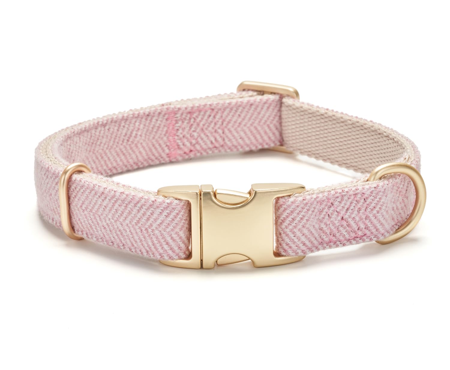 Collar YUDOTE para perro rosado, algodón suave para uso diario.