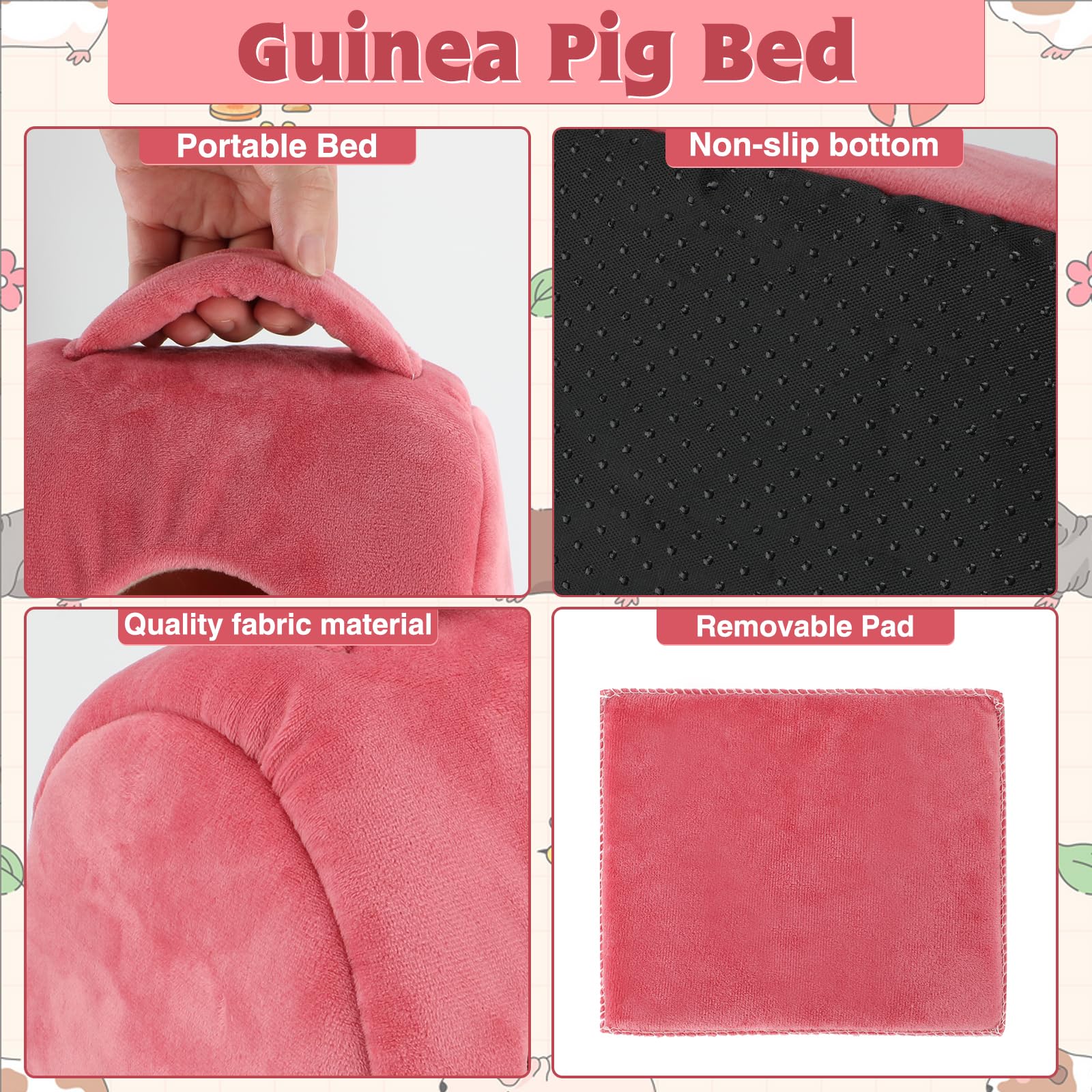 YUEPET cama oso para conejillo de Indias: refugio cálido y adorable.