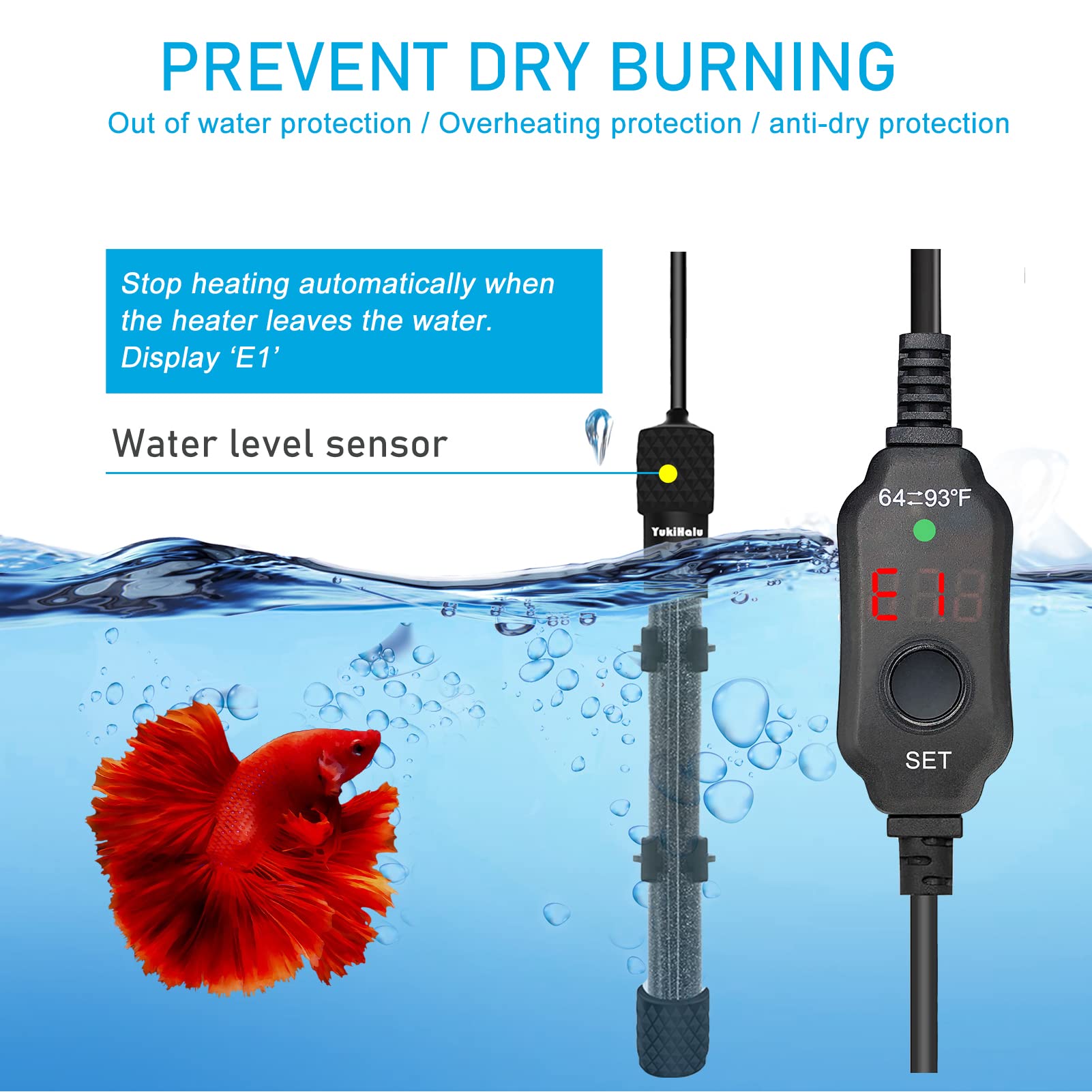Sensor de temperatura integrado de YukiHalu monitorea el agua