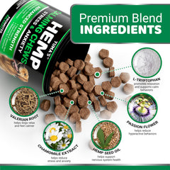 YUMA'S ingredientes hemp melatonina para la calma de tu perro