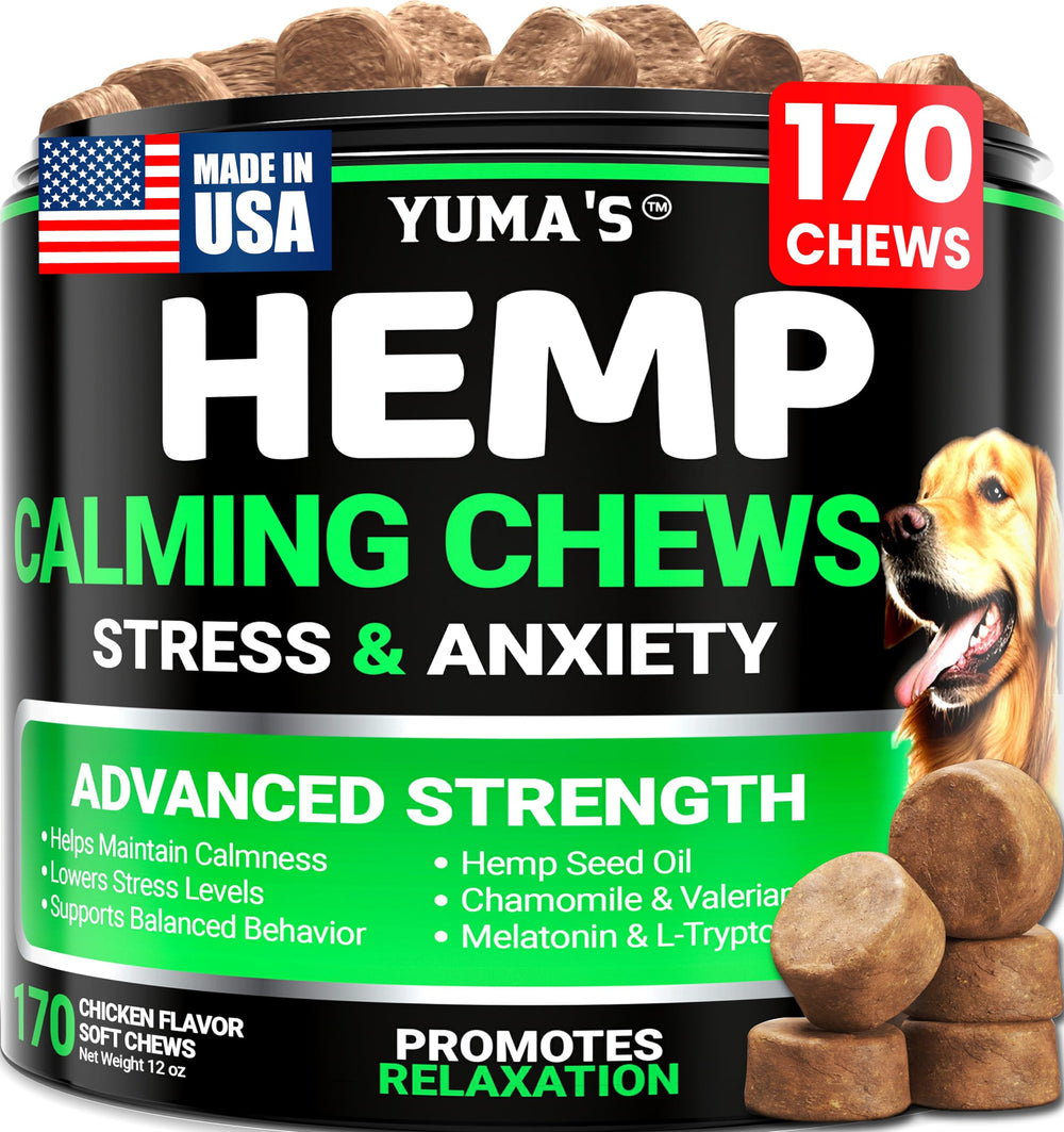 YUMA'S masticables calmantes para perros con empaque listo para uso diario